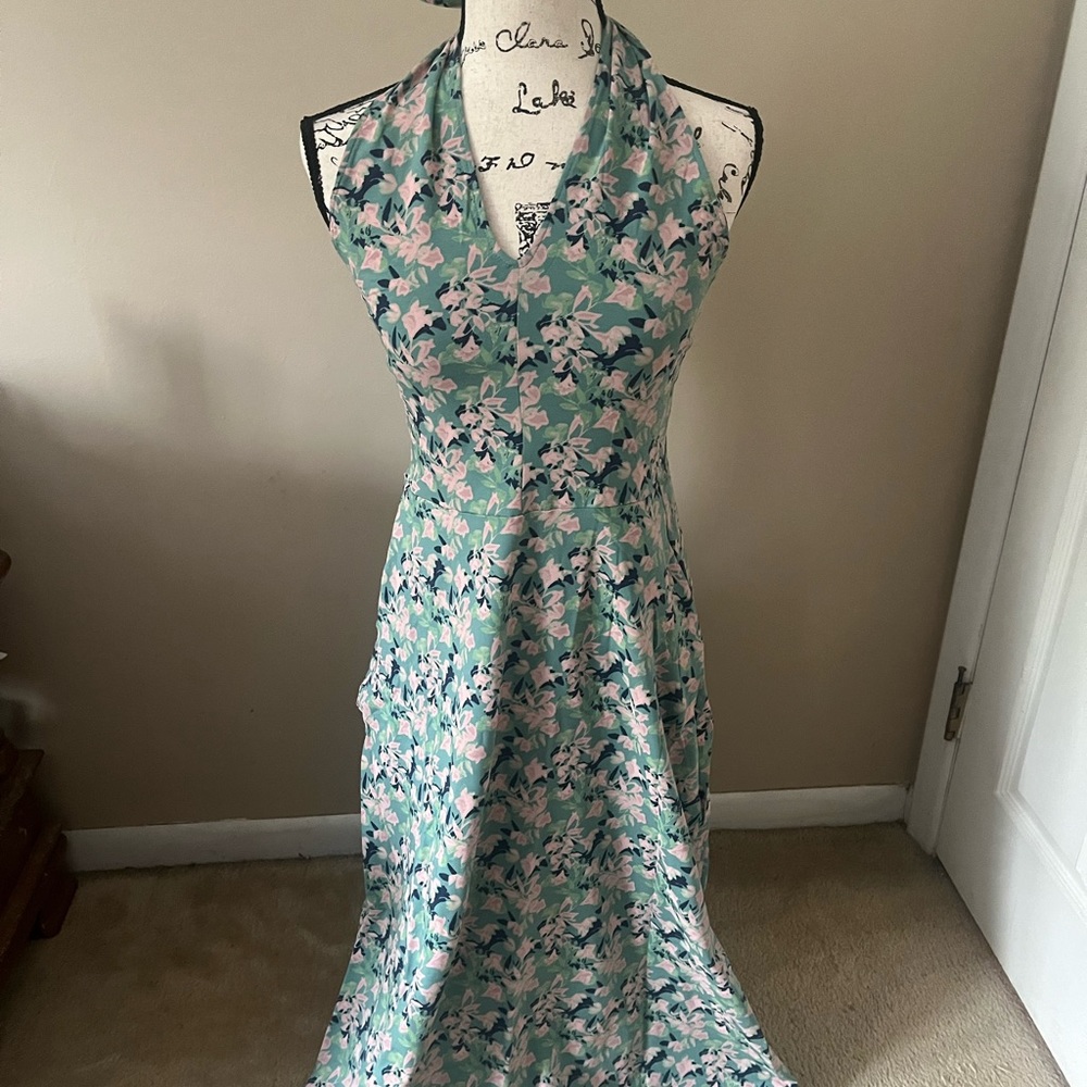 Pact Floral Maxi Dress - Green and Pink